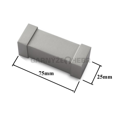 Koncovka pro tyč 20x20mm Zanotti - matná stříbrná