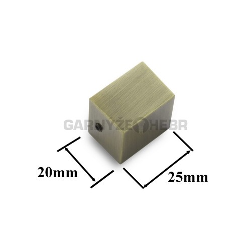 Koncovka pro tyč 20x20mm Klasik - starozlatá