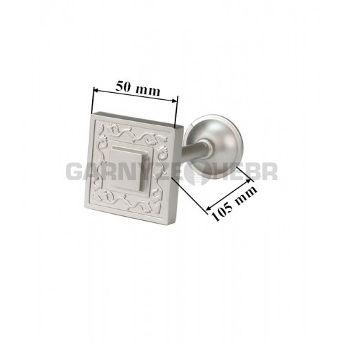 Uchycení závěsů Kvadrát - matná stříbrná