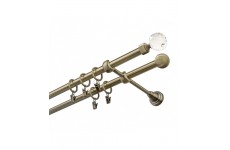 Koule crystal 16mm mosaz