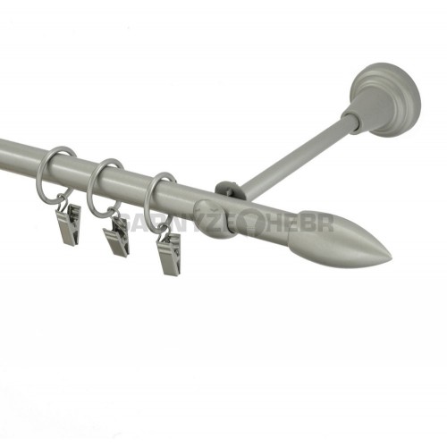 Garnýž kovová 360 cm jednořadá 16 špice matná stříbrná