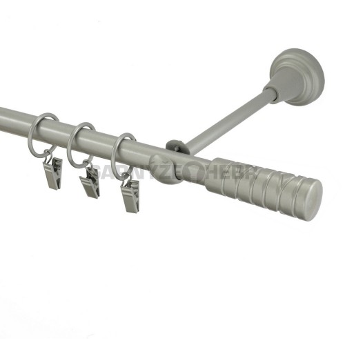 Garnýž kovová 460 cm jednořadá 16 torino matná stříbrná