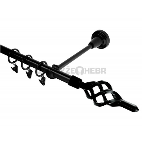 Garnýž kovová 340 cm jednořadá 16 Azur černá