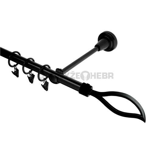 Garnýž kovová 440 cm jednořadá 16 Blesk černá