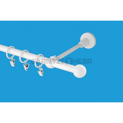 Garnýž kovová 340 cm jednořadá 16 koule bílá