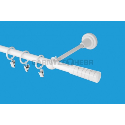 Garnýž kovová 280 cm jednořadá 16 torino bílá