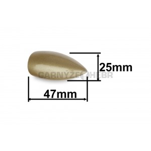 Záclonová tyč kovová 3m, špice, tmavá zlatá