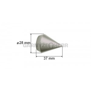 Garnýž kovová 3m, dvouřadá - dvojitá, hrot double, matná stříbrná