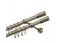 Cylinder crystal double 25/25mm Mosaz