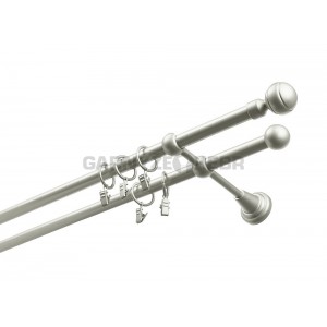 Garnýž kovová 3m, dvouřadá - dvojitá, paola, matná stříbrná