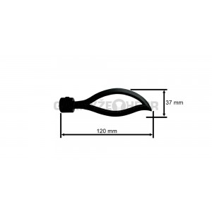 Garnýž kovová 3m, dvouřadá - dvojitá, Blesk, černá