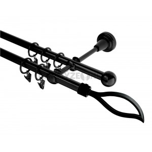 Garnýž kovová 3m, dvouřadá - dvojitá, Blesk, černá