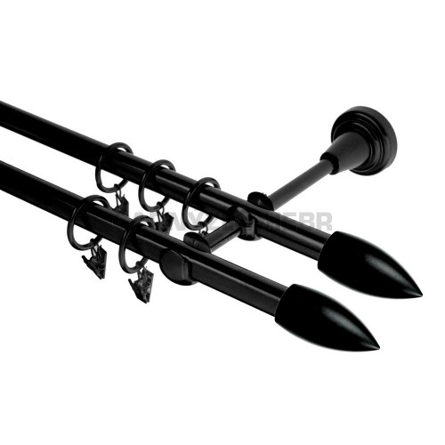 Garnýž kovová 420 cm dvouřadá - dvojitá 16 Špice double černá