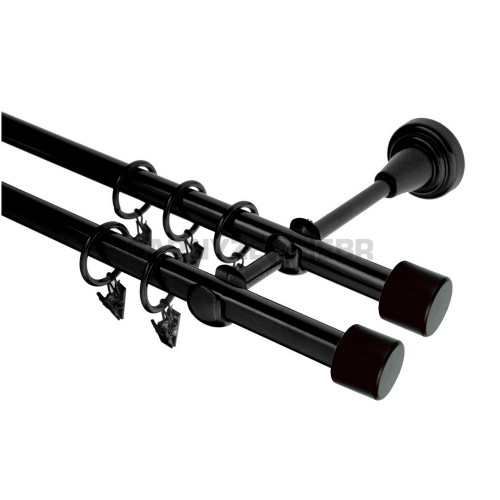 Garnýž kovová 340 cm dvouřadá - dvojitá 16 Válec double černá