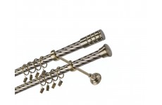 Cylinder crystal 25/25mm kroucené Mosaz