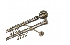 Paola 25/25mm kroucené Mosaz