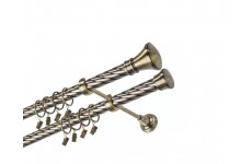 Žezlo 25/25mm kroucené Mosaz