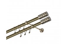 Cylinder crystal double 25/25mm rýhované Mosaz